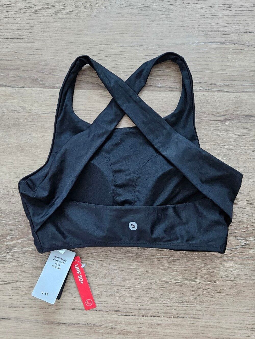 Baleaf Black Scoop Neck Cross-Back Sports Bra Size 34 - Picture 10 of 10